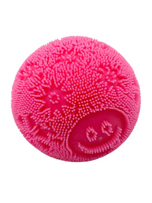 Pelota Squishy Carita Feliz Rosa