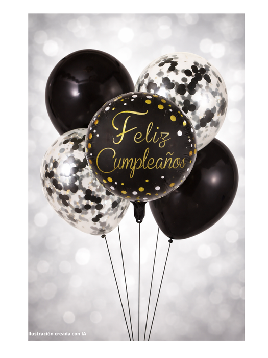 Set de globos Feliz Cumpleaños - 5 Piezas