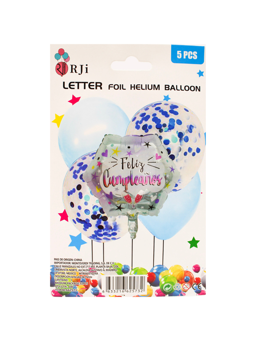 Set de globos Feliz Cumpleaños - 5 Piezas