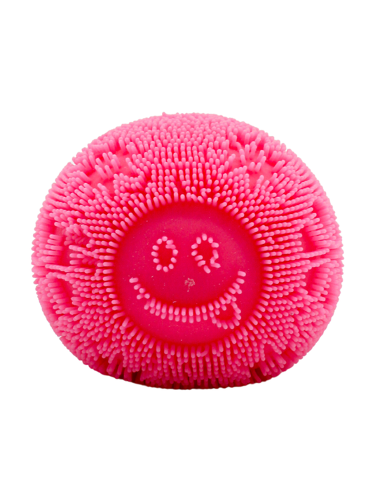 Pelota Squishy Carita Feliz Rosa