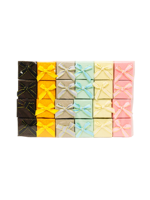 Cajas de Regalo de Cartón con Moño – Paquete con 24 Piezas