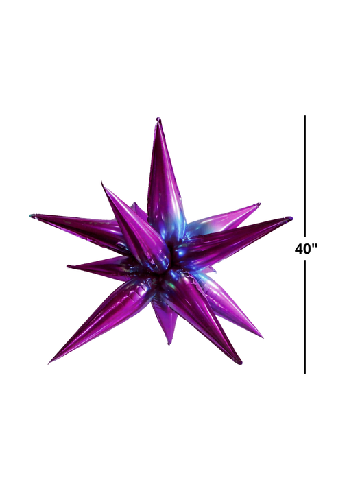 Estrella de Picos 40" - Morada con Azul