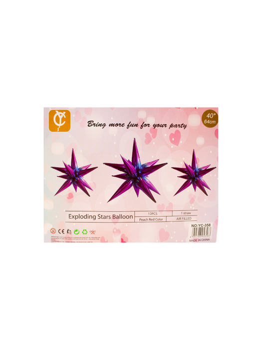 Estrella de Picos 40" - Morada con Azul
