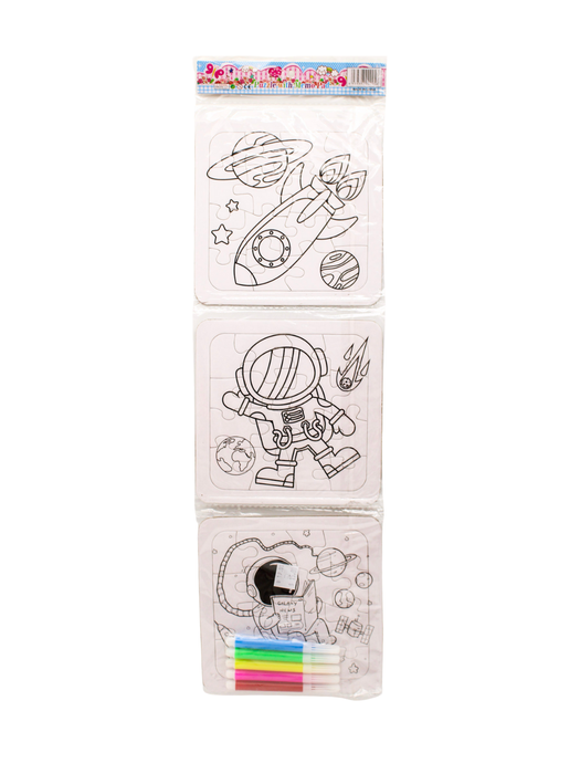 Rompecabezas para colorear - Paquete con 3 piezas