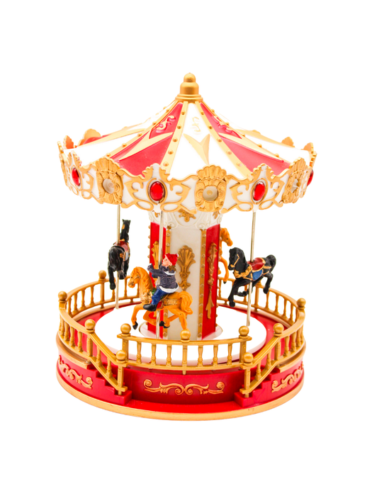 Carrusel Navideño Decorativo con Luces - Grande