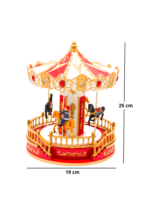 Carrusel Navideño Decorativo con Luces - Grande