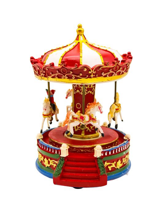 Carrusel Navideño Decorativo con Luces - Chico