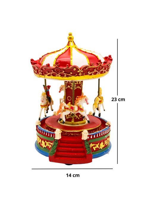 Carrusel Navideño Decorativo con Luces - Chico