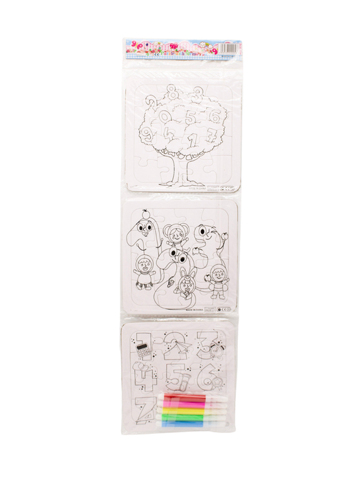 Rompecabezas para colorear - Paquete con 3 piezas