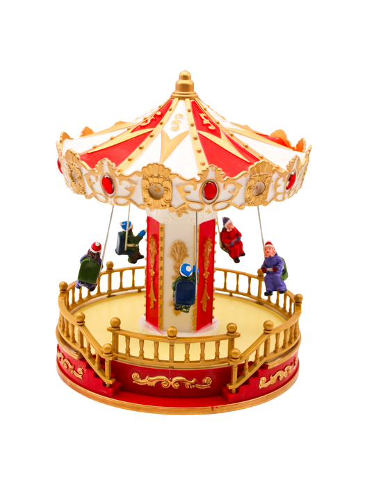Carrusel Navideño Decorativo con Luces