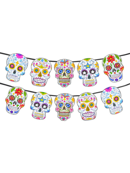 Banderín de Calaveras de Día de Muertos - Paquete con 10 Pieza