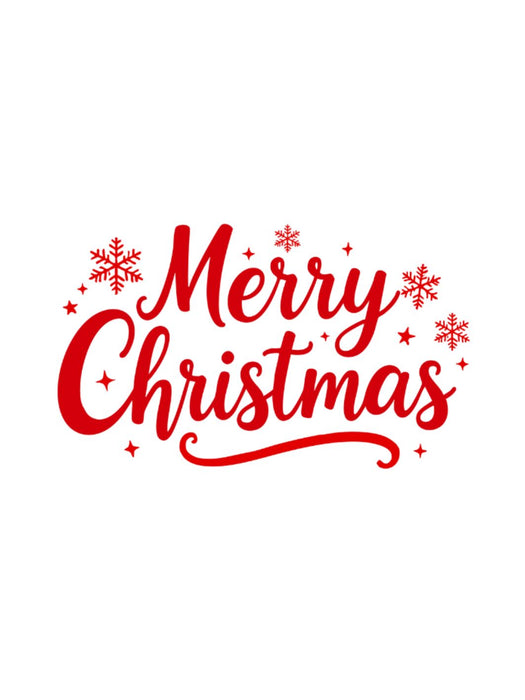 Vinil para Vaso - Merry Christmas - Paquete con 10 piezas