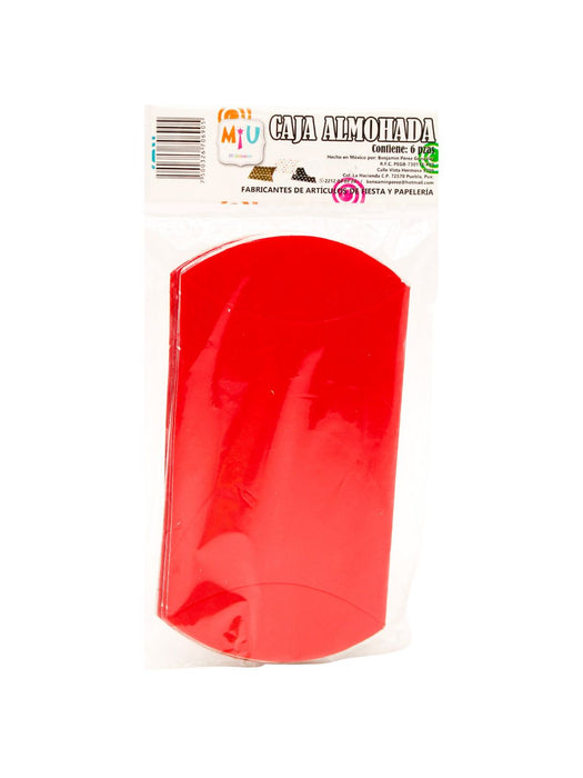 Paquete con 6 Cajas tipo Almohada de Cartón