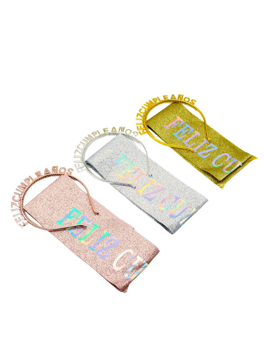 Set "Feliz Cumpleaños" – Diadema + Banda decorativa