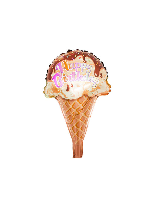 Globo Mini "Happy Birthday" - Nieve