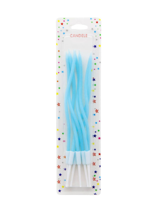 Paquete de 6 Velas Torcidas en Colores Pastel