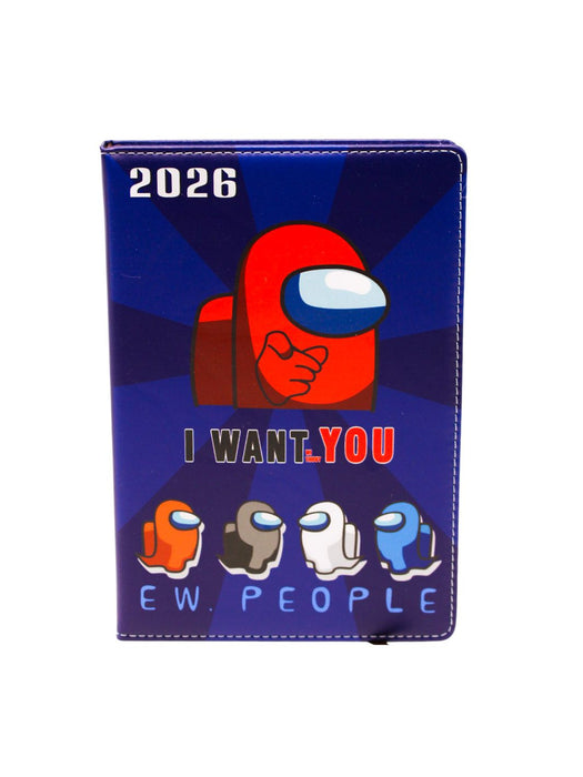 Agenda 2026 “Among us” con Portada Tipo Piel