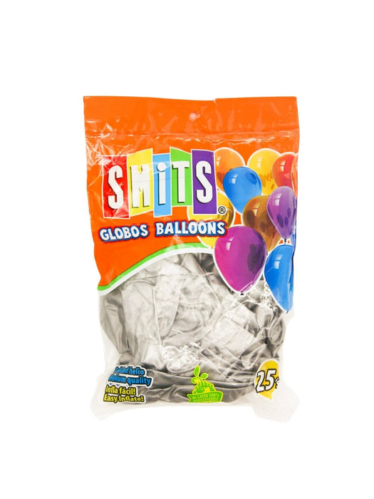 Globo Látex Smits - Plata Metálico