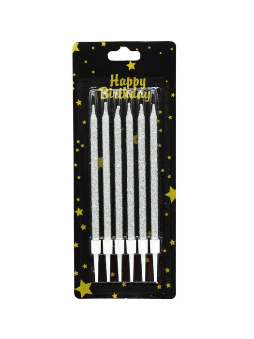 Paquete de 6 Velas Metálicas con brillos