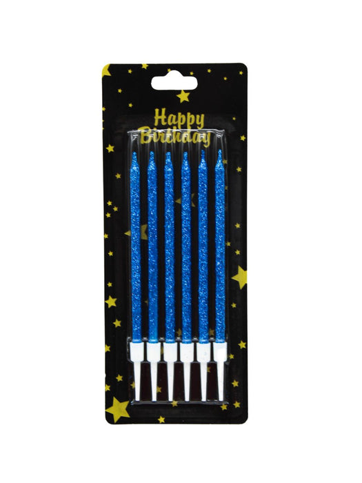 Paquete de 6 Velas Metálicas con brillos