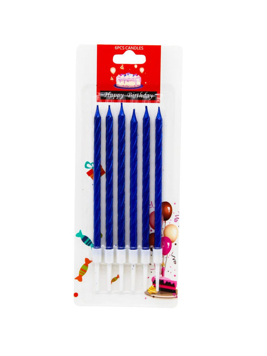 Paquete de 6 Velas en Colores Metálicos