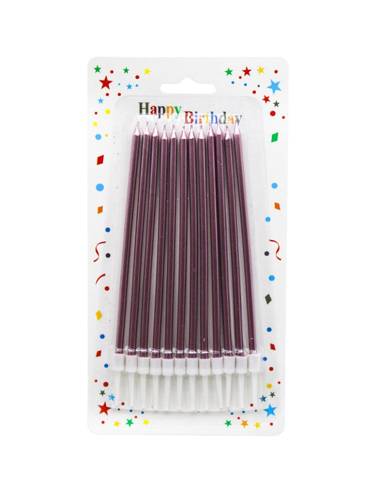 Paquete de 12 Velas en Colores Metálicos