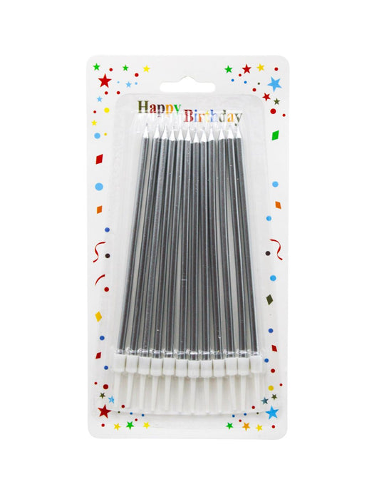 Paquete de 12 Velas en Colores Metálicos