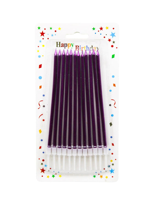 Paquete de 12 Velas en Colores Metálicos