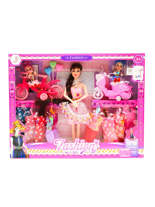 Set Muñeca Fashion Girl con accesorios