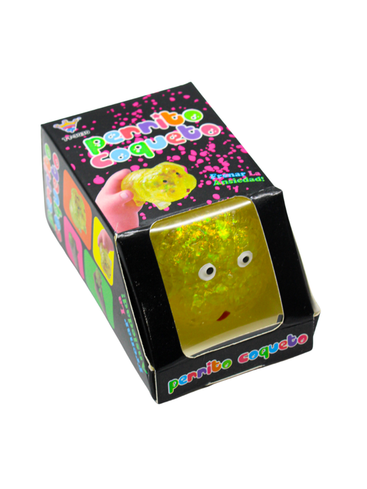 Squishy de Perrito con Glitter Amarillo