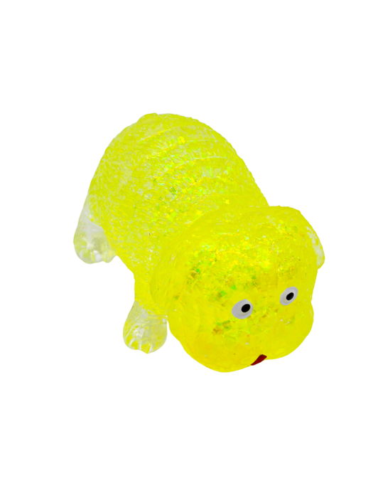 Squishy de Perrito con Glitter Amarillo