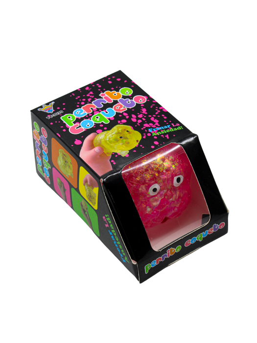 Squishy de Perrito con Glitter Rosa