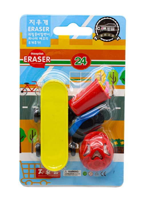 Set de Borradores Mini de Patineta