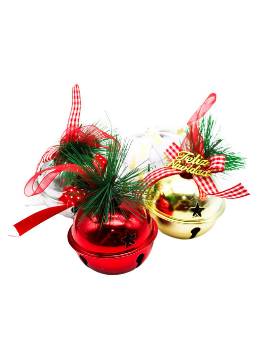 Adorno Cascabel Navideño - 1 pza o Paquete con 12 pzas