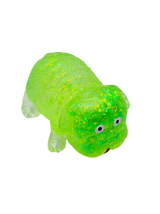 Squishy de Perrito con Glitter Verde