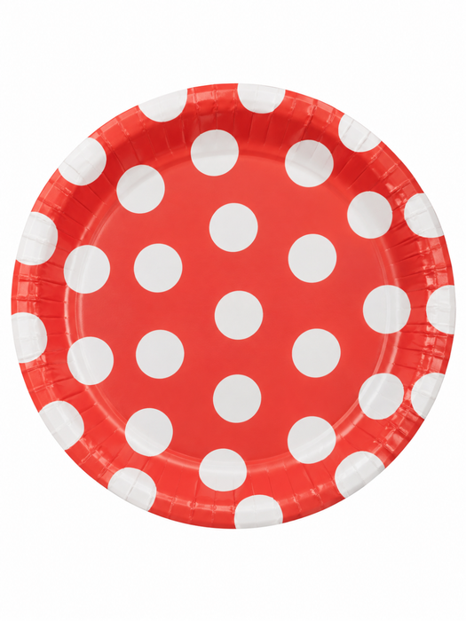 Plato Rojo Boleado
