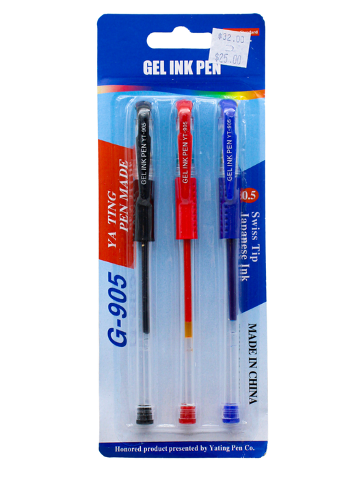 Paquete de 3 Plumas de Gel