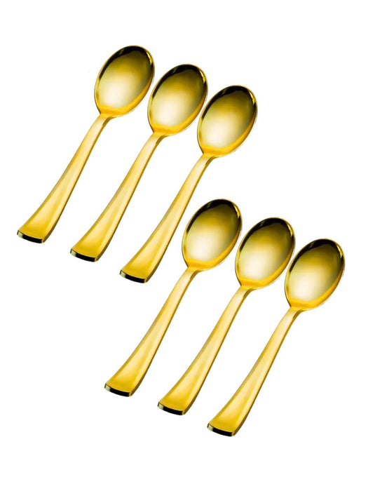 Paquete de Cubiertos Desechables Color Dorado - Cucharas