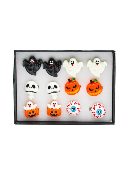 Caja con 12 Anillos de Personajes de Halloween