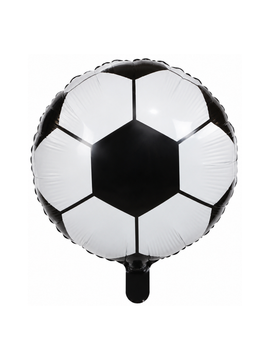 Globo con forma de balón blanco con negro