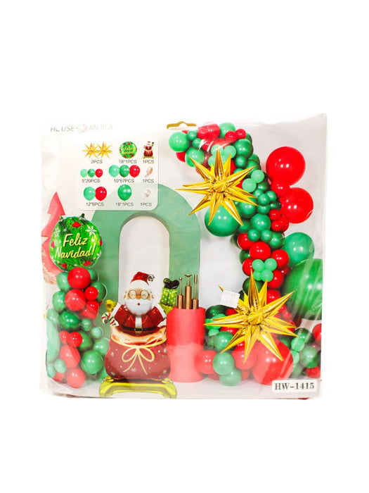 Set de Globos Navideños - 100 Piezas