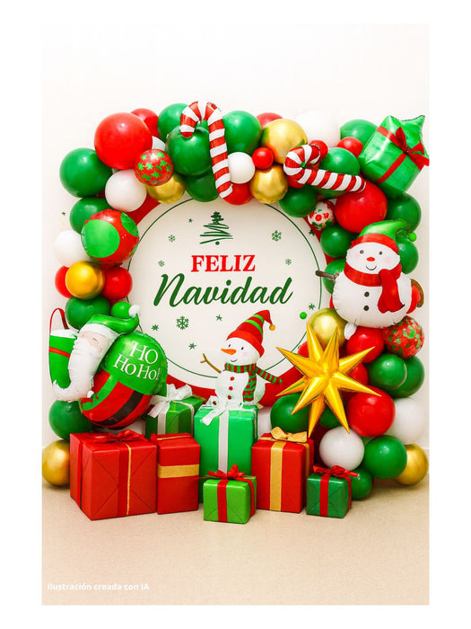 Set de Globos Navideños - 100 Piezas