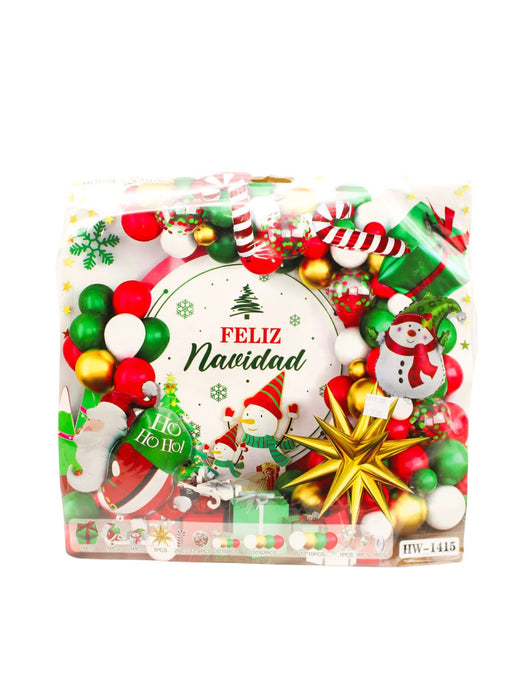Set de Globos Navideños - 100 Piezas