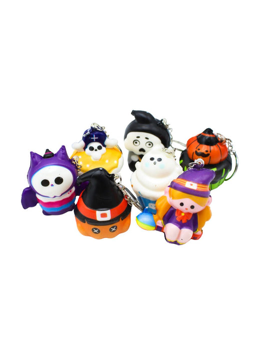 Squishys Antiestrés y Llaveros de Halloween – Paquete con 12 piezas