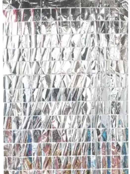 Cortina Metálica de Cuadros - Plata