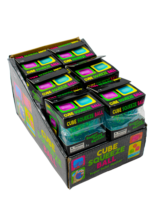 Squishy de Cubo con Glitter