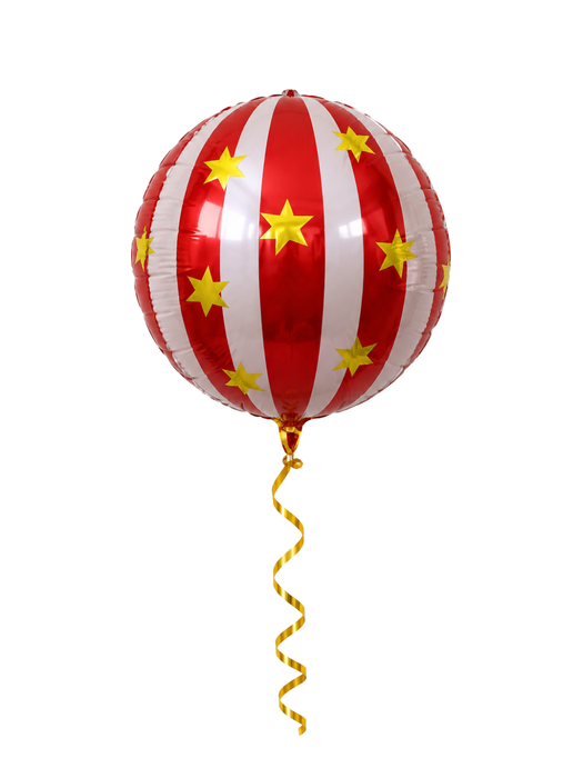 Globo Esfera Rojo con Estrellas