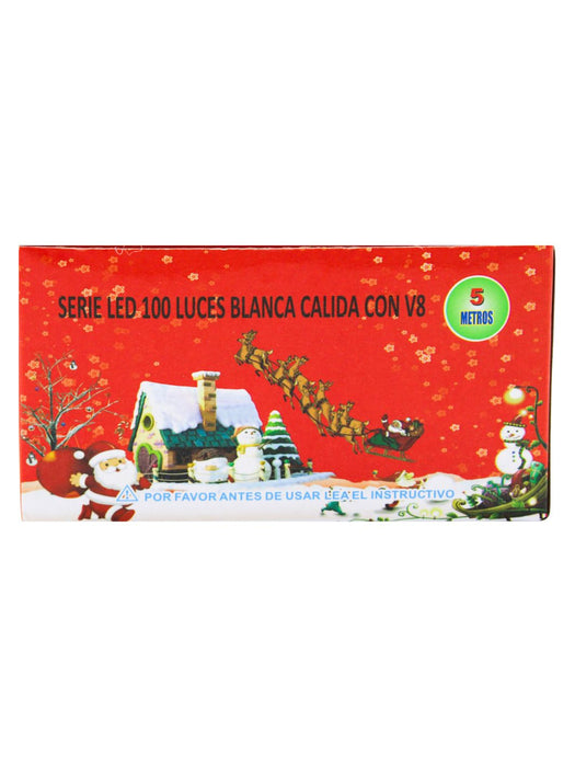 Extensión de Luces Navideñas - Blanco Cálido- 5 Metros