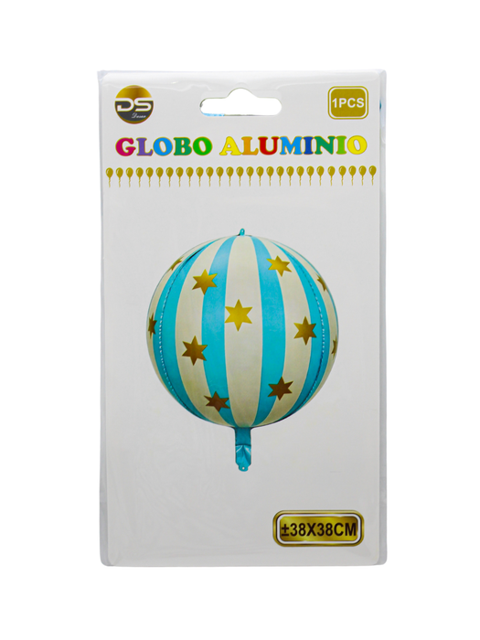Globo Esfera Azul con Estrellas