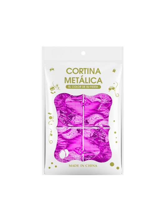 Cortina Metálica de Cuadros - Rosa